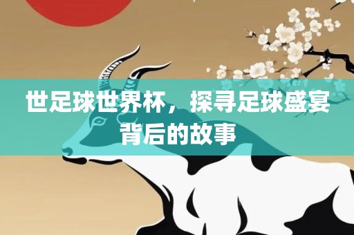 世足球世界杯，探寻足球盛宴背后的故事