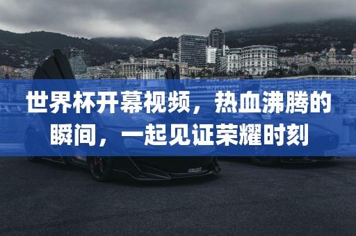 世界杯漯河市盈旭机械设备有限公司开幕视频，热血沸腾的瞬间，一起见证荣耀时刻